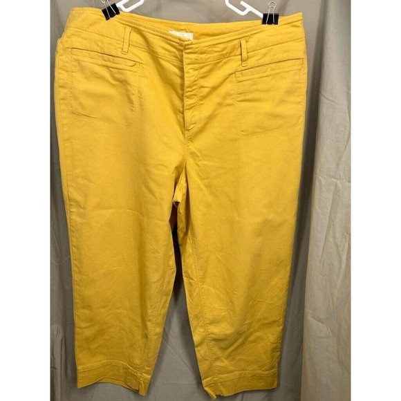 Loft Womens Pants Plus Jeans Yellow Gold Great Condition. Size: 18 - Picture 1 of 8